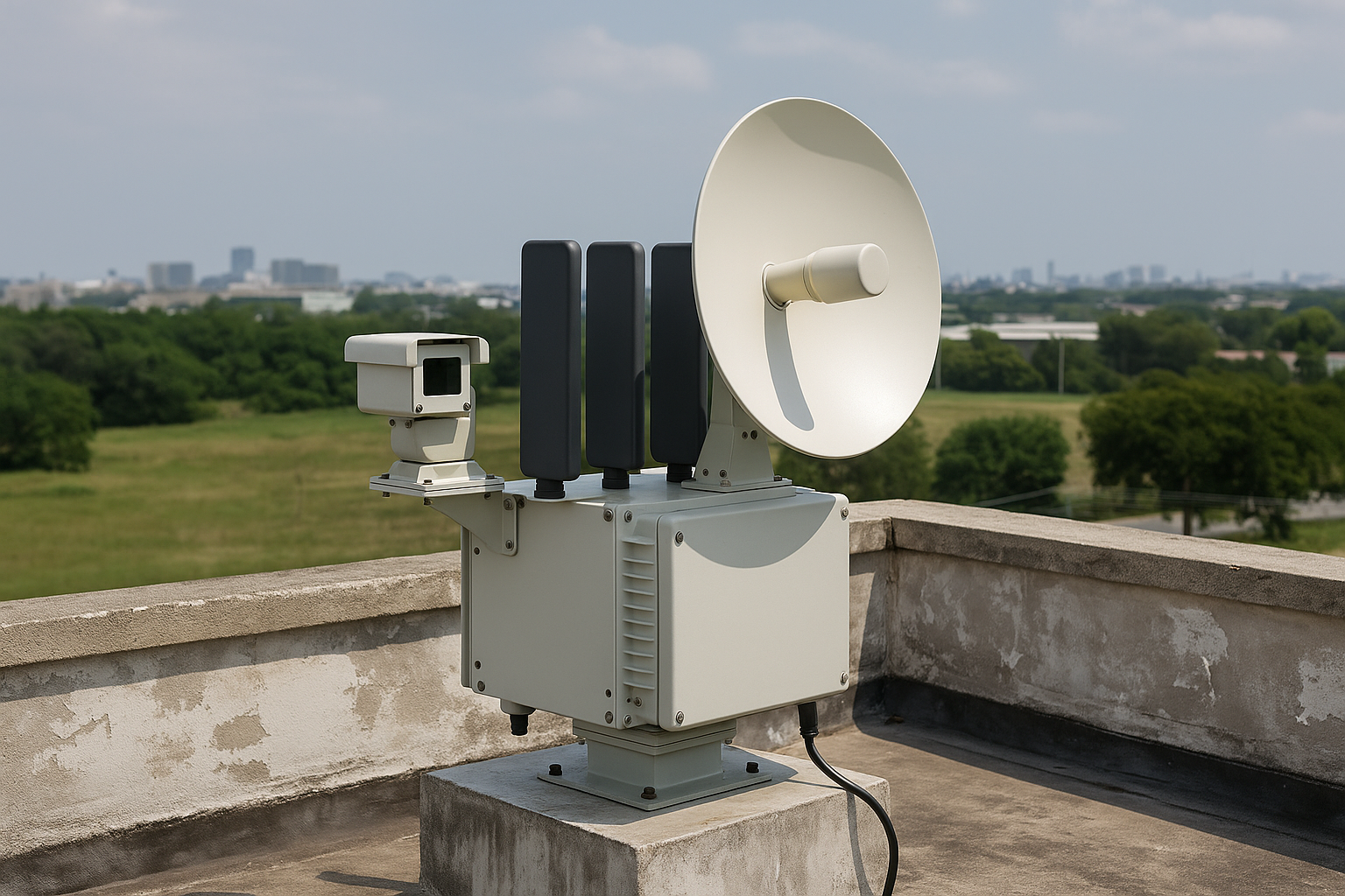 固定式無人機反制設備*(ai生成) 固定式無人機反制設備*(ai生成)